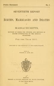 Annual report - vital statistics of Massachusetts. (title varies)