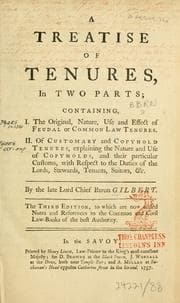 A treatise of tenures