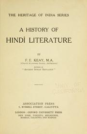 A history of Hindi literature
