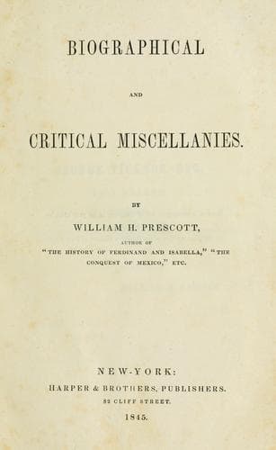 Biographical and critical miscellanies