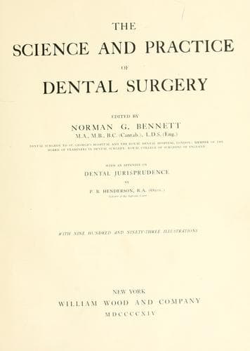 The science and practice of dental surgery