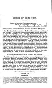Annual Report of the Board of Railroad Commission of the State of California