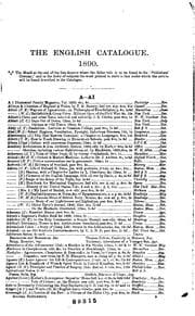 The English Catalogue of Books [annual]