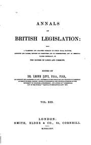 Annals of British Legislation