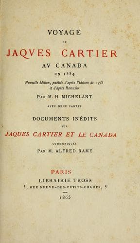 Voyage de Jaqves Cartier av Canada en 1534