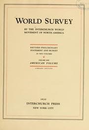 World survey by the Interchurch World Movement of North America