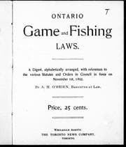 Ontario game and fishing laws
