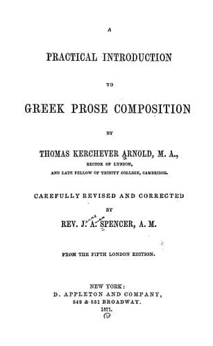 A practical introduction to Greek prose composition