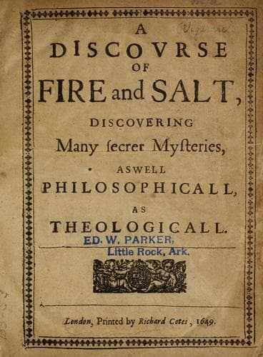 A discovery of fire and salt