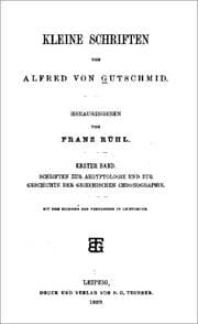 Kleine Schriften von Alfred von Gutschmid