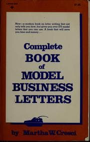 Complete book of model business letters