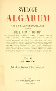 Sylloge algarum omnium hucusque cognitarum