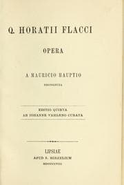 Q. Horatii Flacci opera