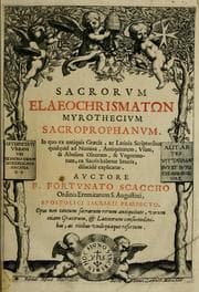 Sacrorum elaeochrismatōn myrothecium sacroprophanum