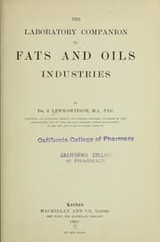 The laboratory companion to fats and oils industries