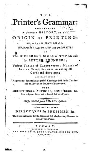 The printer's grammar