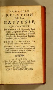 Nouvelle relation de la Gaspesie
