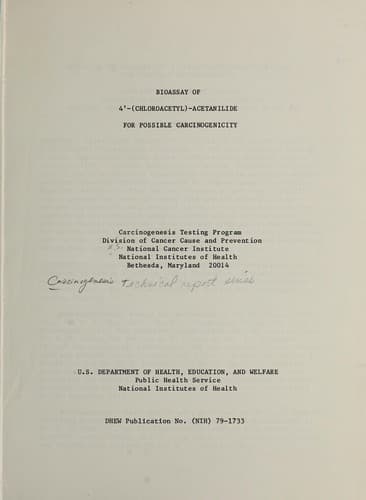 Bioassay of 4'-(chloroacetyl)-acetanilide for possible carcinogenicity
