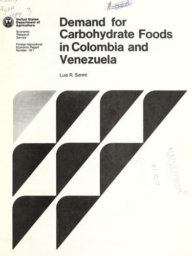 Demand for carbohydrate foods in Colombia and Venezuela