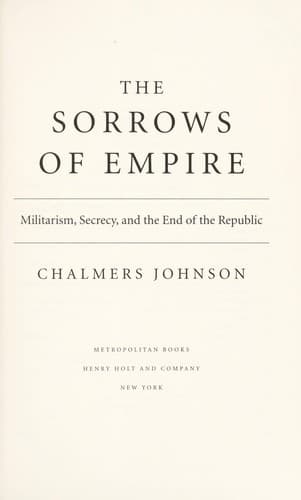 The sorrows of empire