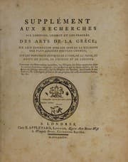 Recherches sur l'origine, l'esprit et les progrès des arts de la Grèce