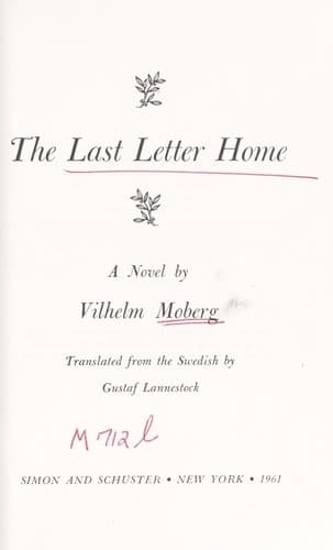 The last letter home