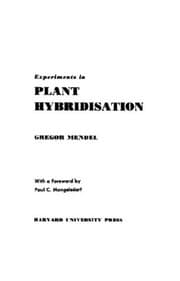 Experiments in plant hybridisation
