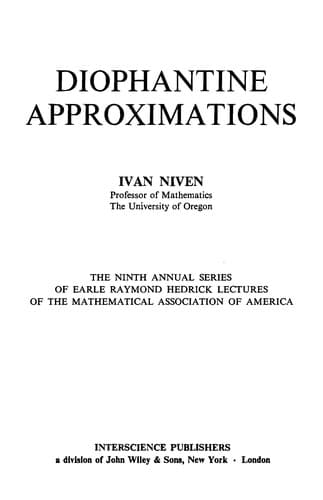 Diophantine approximations