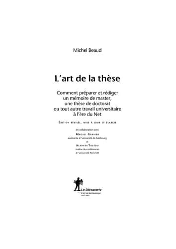 L' art de la thèse