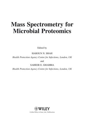 Mass spectrometry for microbial proteomics