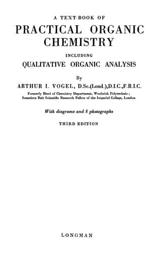 A text-book of practical organic chemistry, including qualitative organic analysis