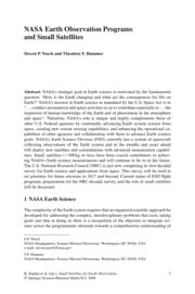 Small satellites for earth observation