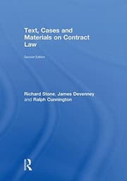 Text, Cases and Materials on Contract Law