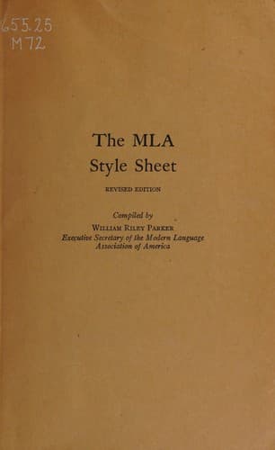 The MLA style sheet