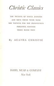 Christie Classics (And Then There Were None / Murder of Roger Ackroyd / Philomel Cottge / Three Blind Mice / Witness for the Prosecution)