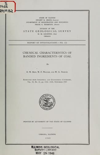 Chemical characteristics of banded ingredients of coal