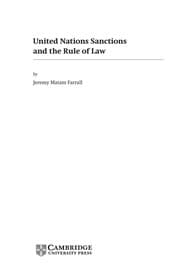 United Nations sanctions and the rule of law