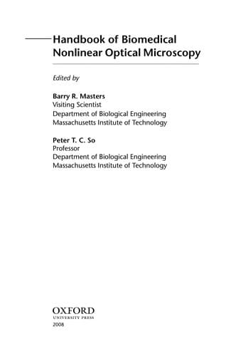 Handbook of biomedical nonlinear optical microscopy
