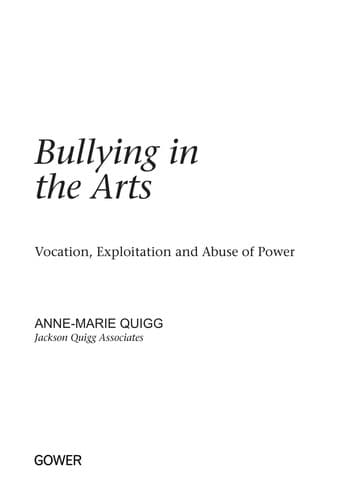 Bullying in the arts