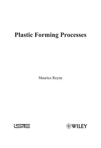 Plastic forming processes