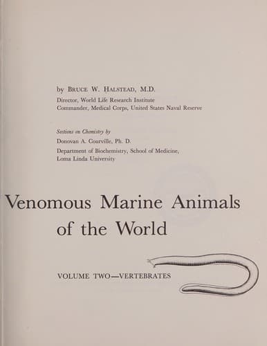 Poisonous and venomous marine animals of the world