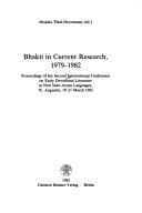 Bhakti in current research, 1979-1982