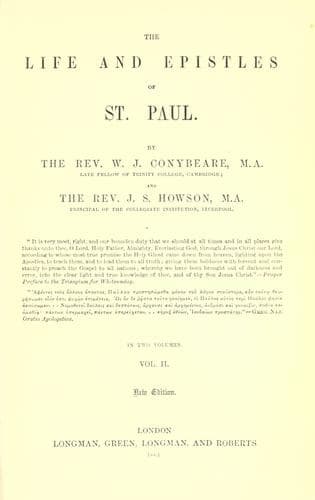 The life and epistles of St. Paul