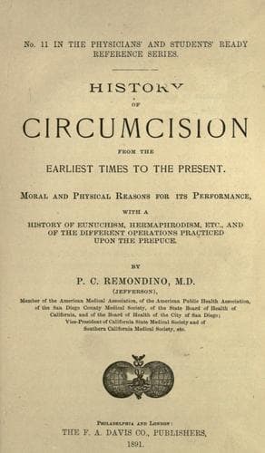 History of circumcision, from the earliest times to the present