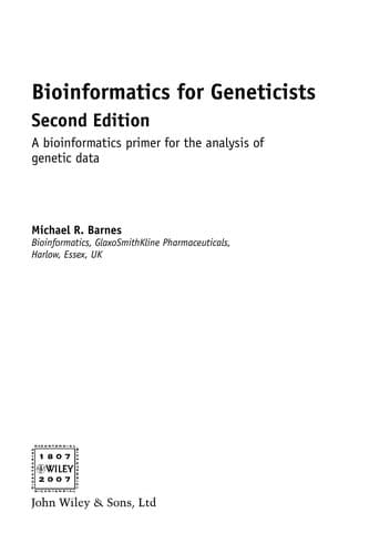Bioinformatics for geneticists